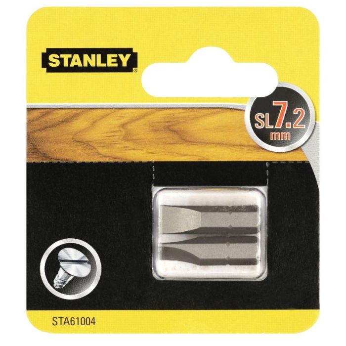 STANLEY - Bit drept SL7.2mm x 25mm, 2 bucati [STA61004-XJ]