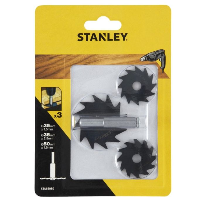 STANLEY - Freze circulare, 35x2.5mm, 35x1.5mm, 50x1.5mm, tija 8mm [STA66080-QZ]