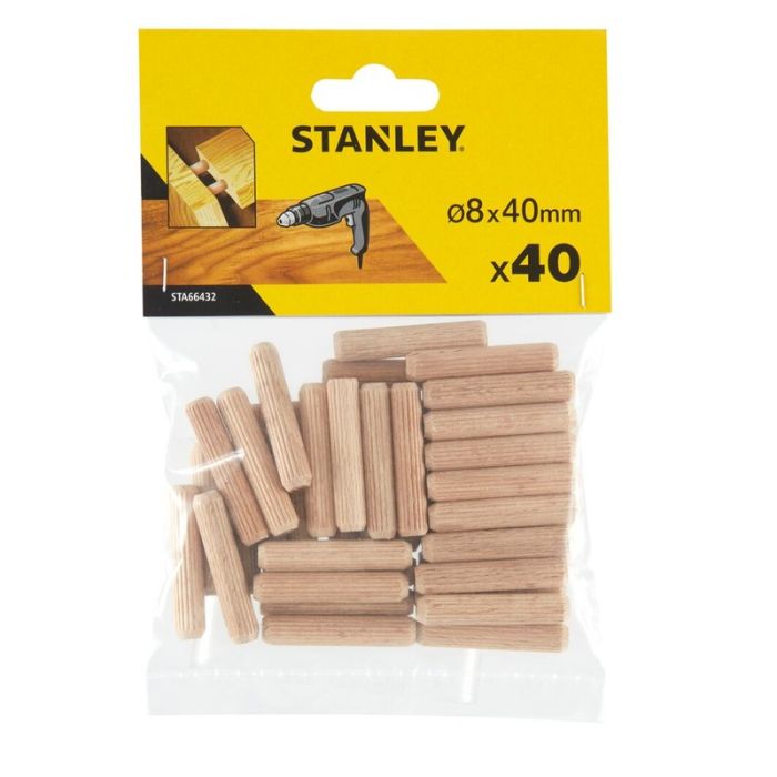 Stanley - Cep lemn 8x40mm, 40 bucati/punga [STA66432-QZ]