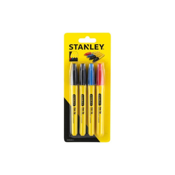 STANLEY - Set 4 bucati marker permanent cu varf subtire [STHT81391-0]