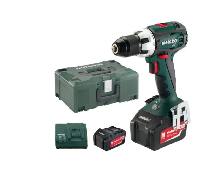 Metabo - Masina de gaurit si insurubat 60Nm, BS 18 LT, cu 2 acumulatori Li-Ion 18V, 4.0Ah, incarcator, valiza [602102500]