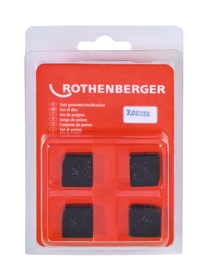 ROTHENBERGER - Set bacuri de filetat BSPT 1/2'' [070833X]