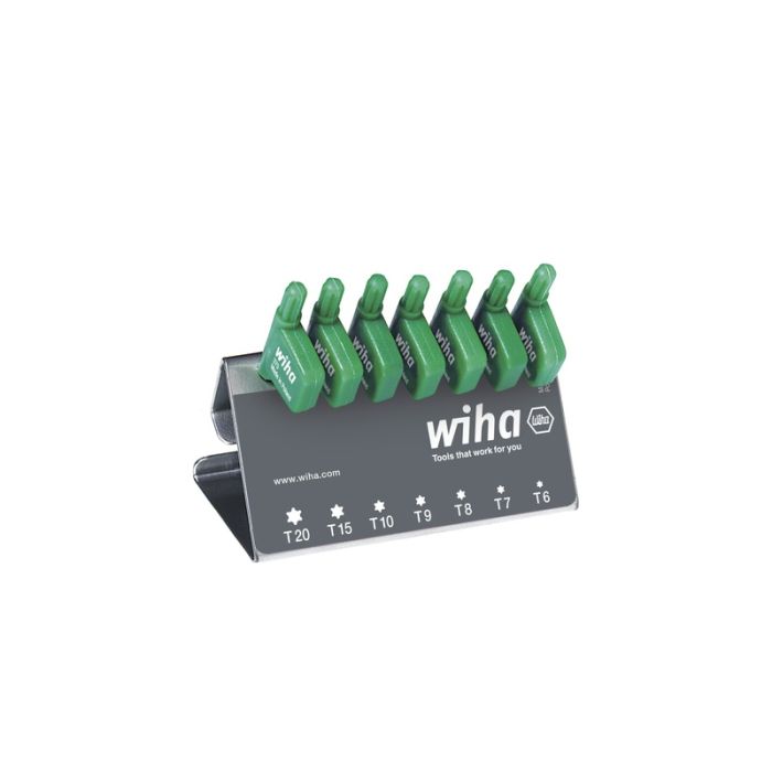 wiha - Set Cheie Torx in L cu maner tip steag, finisaj negru, 8 piese [WH25625]