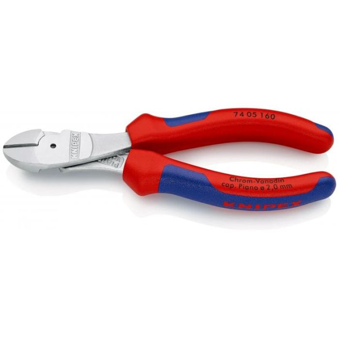 Knipex - Cleste cromat cu tais si manere multicomponente 180 mm [7405180]