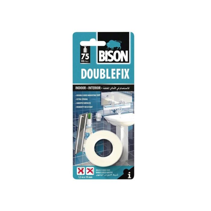 BISON - Double Fix banda adeziva int 1,5mx19mm bl [400027]