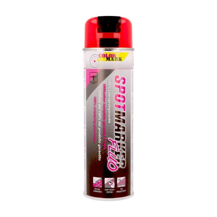 ColorMark - Spray fluorescent pentru marcaje rutiere si industriale, rosu 201486 500ml [373014]