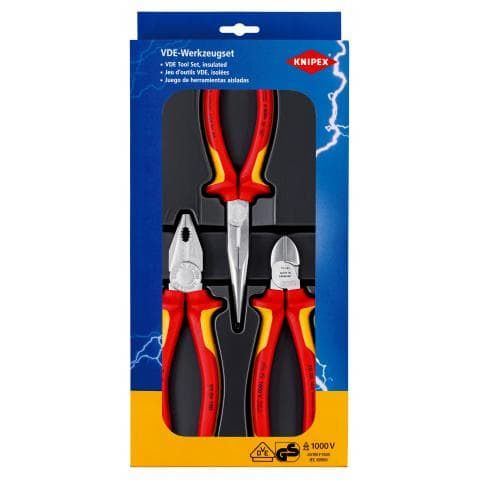 KNIPEX - Set pentru instalatii electrice, 3 piese [002012]