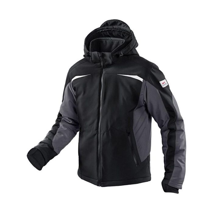 Kubler - Jacheta de iarna softshell, negru/gri, mas. 2XL