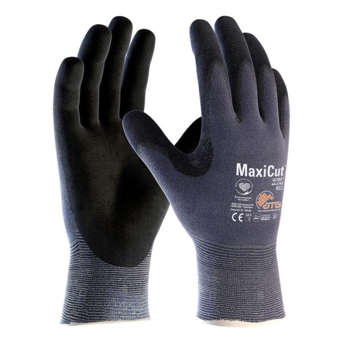 ATG - Manusi MaxiCut Ultra cu protectie impotriva taierii, albastru/negru, mas. 6