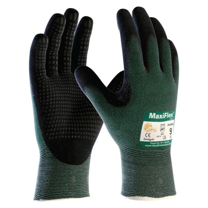 ATG - Manusi de protectie impotriva taierii MaxiFlex Cut, verde/negru, mas. 10