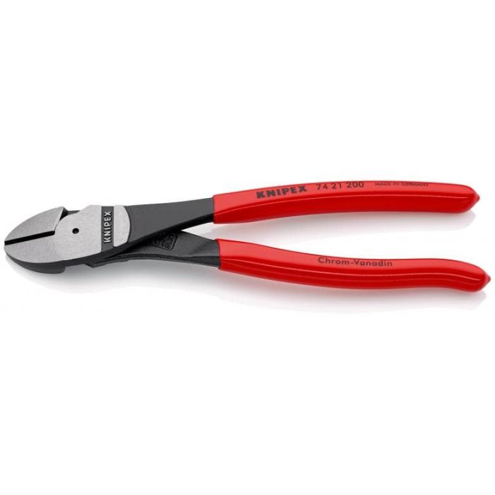 Knipex - Cleste cromat cu unghi la 12° si manere de plastic 200 mm [7421200]