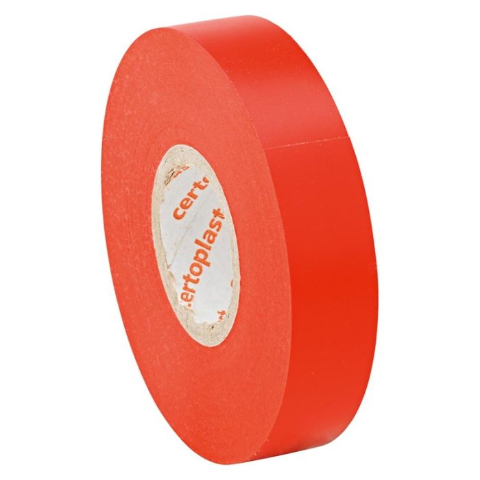 certoplast - Banda izolatoare standard, rosu, 15mm, 25m [60100590]