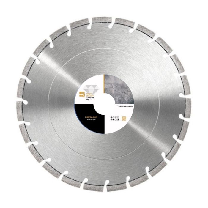 SQ - Disc diamantat Beton 230x22,23mm pentru beton armat, universal, vechi [MDB-230-3]