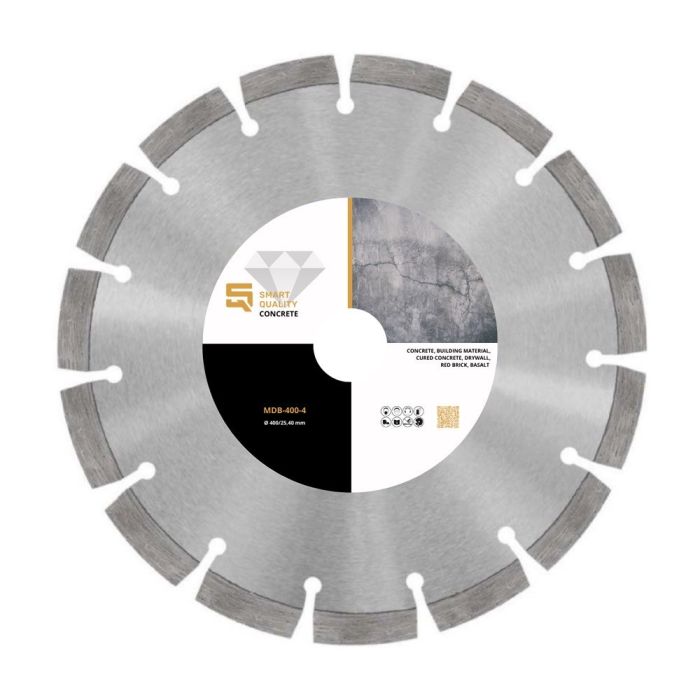 SQ - Disc diamantat Beton 400x25.4mm pentru beton armat, universal [MDB-400-4]