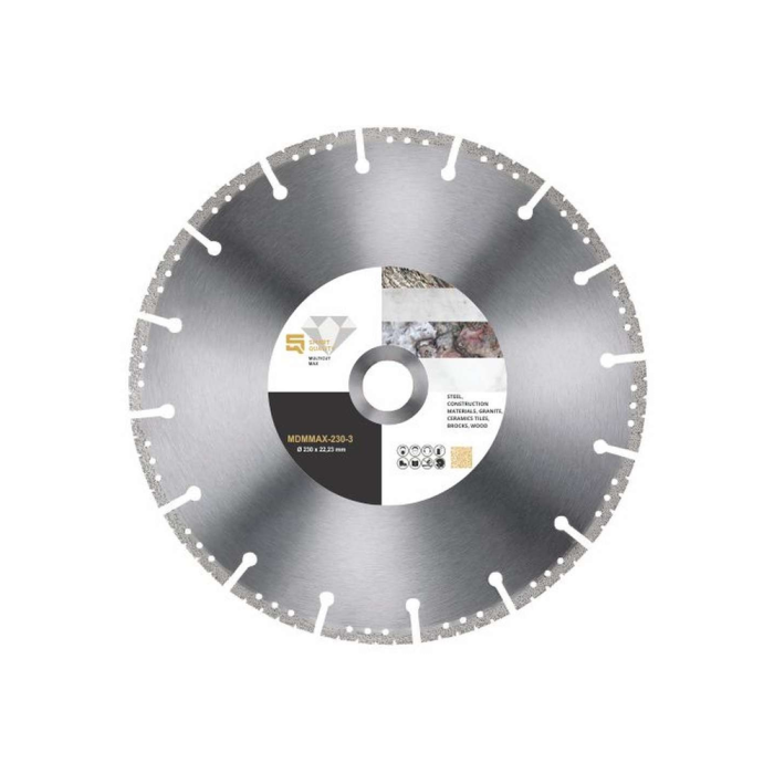 SQ - Disc diamantat MulticutMAX 115x22.23mm pentru diverse materiale [MDMMAX-115-3]