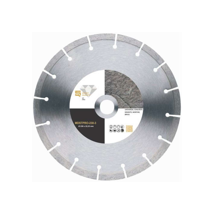 SQ- Disc diamantat STPRO 115x22.23mm pentru beton universal, caramida [MDSTPRO-115-3]