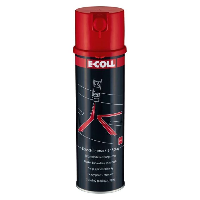 E-COLL - Spray de marcare santier, 500ml, rosu ee [4317784564656]