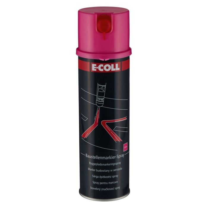 E-COLL - Spray de marcare santier, 500ml, roz ee [4317784564663]