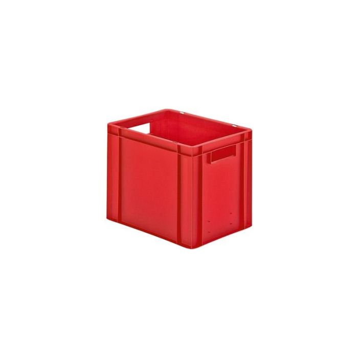 LA-KA-PE - Cutie stivuibila pentru transport 400x300x320mm, rosu, cu orificiu pentru maner [TK400/320-0ROT]