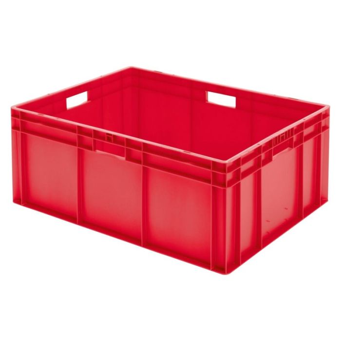 LA-KA-PE - Cutie stivuibila pentru transport 800x600x320mm, rosu, cu orificiu pentru maner [TK800/320-0ROT]