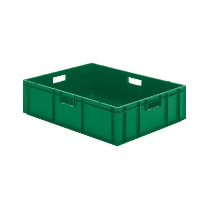 LA-KA-PE - Cutie stivuibila pentru transport 800x600x210mm, verde, cu orificiu pentru maner [TK800/210-0gruen]