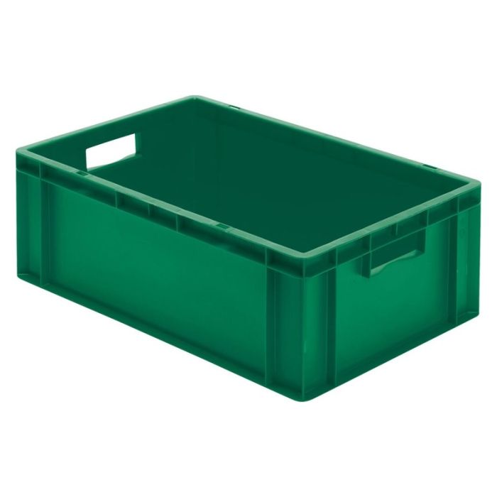 LA-KA-PE - Cutie stivuibila pentru transport 600x400x210mm, verde, cu orificiu pentru maner [TK600/210-0gruen]