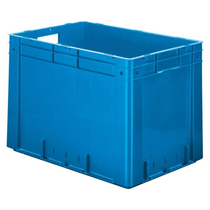 LA-KA-PE - Cutie stivuibila pentru transport 600x400x420mm, albastru, maxim 700kg cu orificiu pentru maner [VTK600/420-0blau]