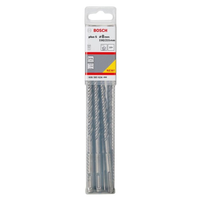 BOSCH - Burghiu pentru beton SDS Plus 5, 8x150x215mm, 10 bucati [2608585624]