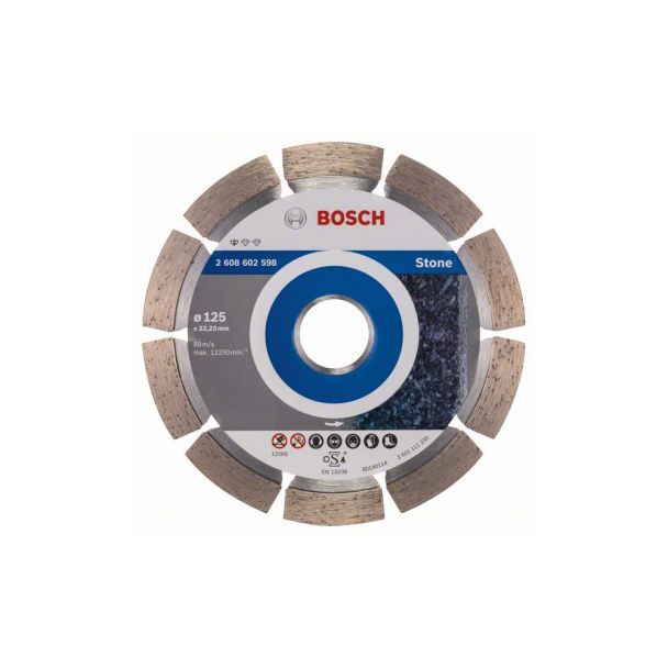 BOSCH - Disc diamantat Standard/Stone 125x22.23x1.6mm pentru piatra [2608602598]