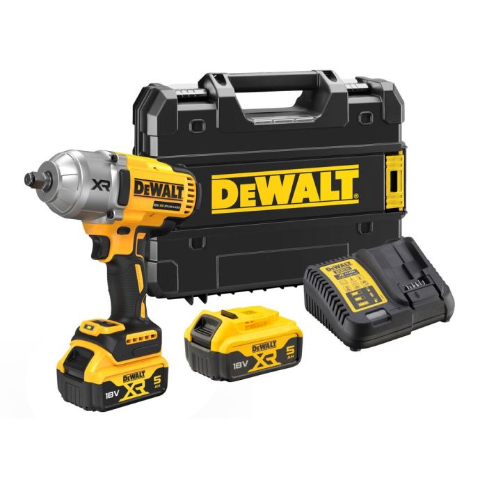 DeWALT - Masina de insurubat cu impact 1355Nm, patrat 1/2", cu 2 acumulatori 18V, 5.0Ah, incarcator, valiza [DCF900P2T-QW]