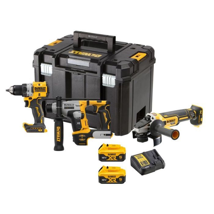 DeWALT - Set 3 scule cu acumulator 18V XR 2x5.0Ah (DCG405, DCD800, DCH172NT)  [DCK355P2T-QW]