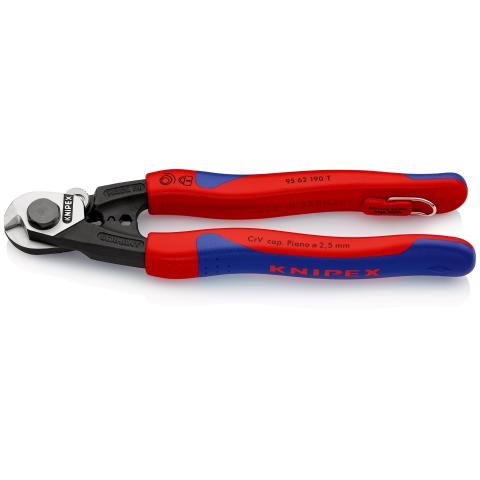 KNIPEX - Cleste pentru taiat sarma cu carlig de fixare 190 mm [9562190T]