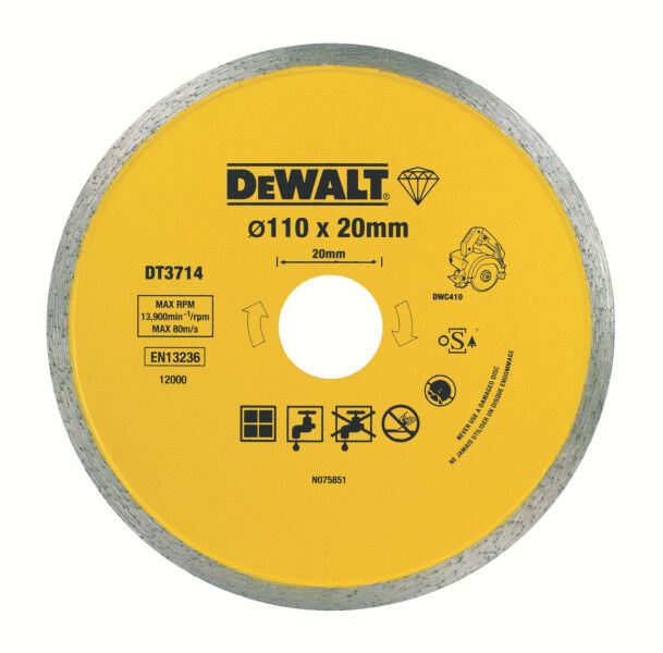 DeWALT - DT3714 Disc diamantat 110x20mm pt  placi ceramice  [DT3714-QZ]