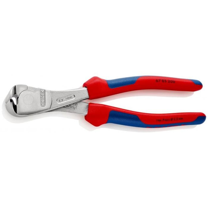 Knipex - Cleste cromat cu taiere frontala si manere multicomponente 200 mm [6705200]