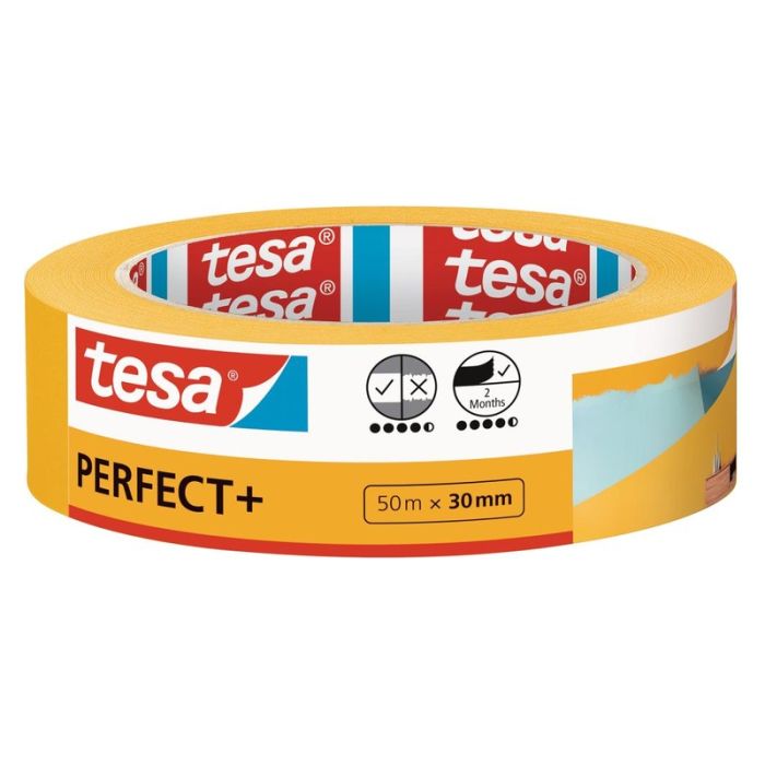 Tesa - Banda de mascare PERFECT+, 30mm, 50m [56537-00000-00]