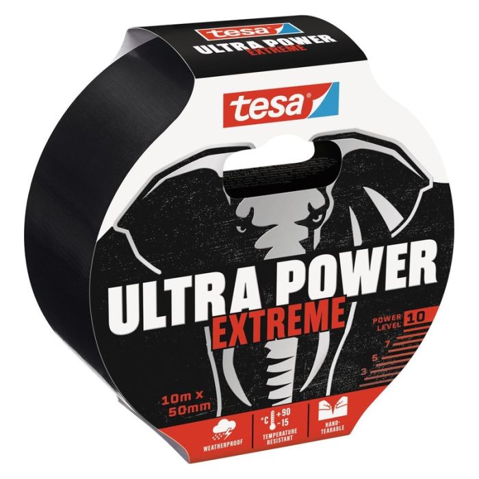 Tesa - Banda transparenta ULTRA POWER EXTREME, negru, 50mm, 10m [56622-00000-00]