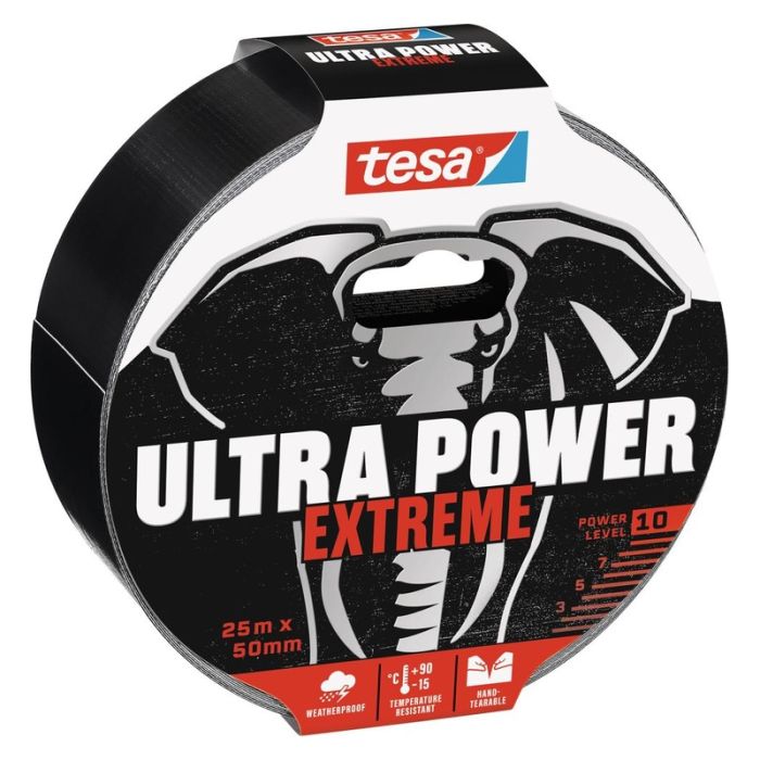 Tesa - Banda transparenta ULTRA POWER EXTREME, negru, 50mm, 25m [56623-00000-00]