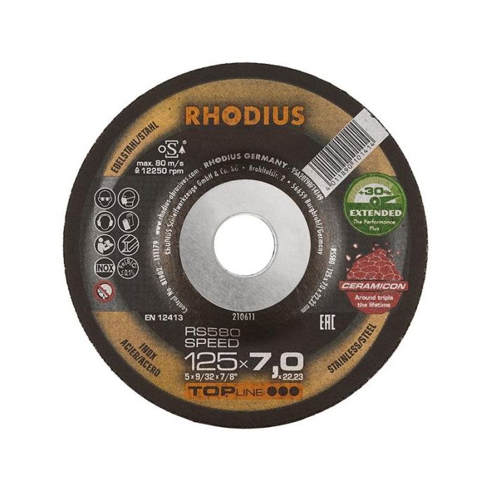 RHODIUS - Disc de polizat RS 580 Speed Extended, 115x7x22.23mm [210656]