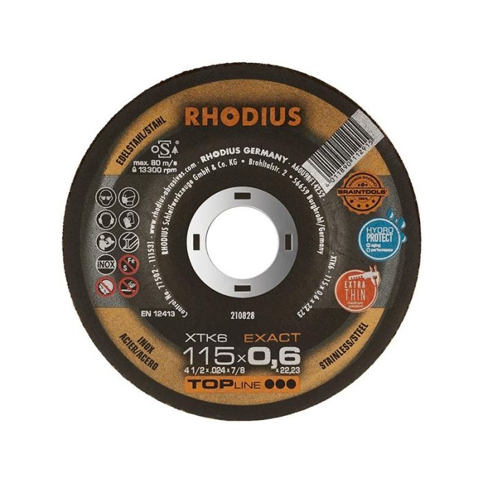 RHODIUS - Disc de taiere XTK6 Exact, 115x0.6mm [210828]