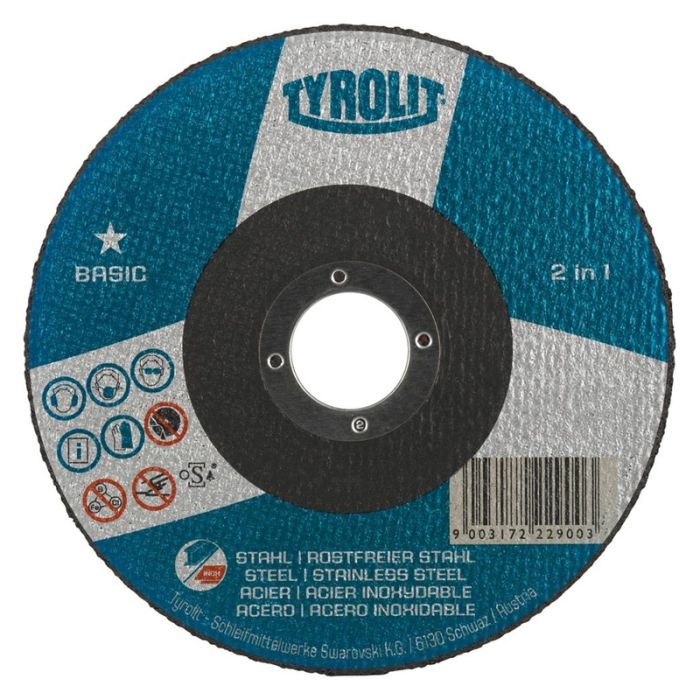 Tyrolit - Disc de taiere pentru otel 2in1 Basic, 125x1mm [34332871]