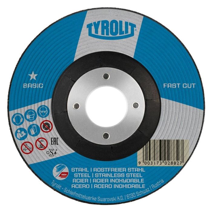 Tyrolit - Disc de slefuit Fastcut A30P-BFB, 125x6.0x22.23mm