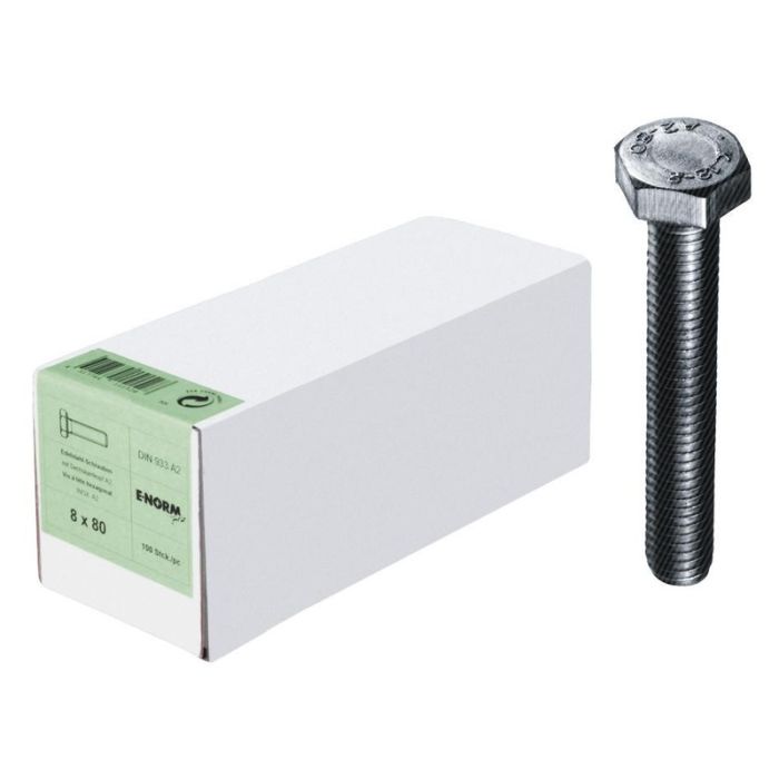 E-NORMpro - Surub metric M10x20, cap hexagonal, DIN933, Inox A2 [4317784151535]