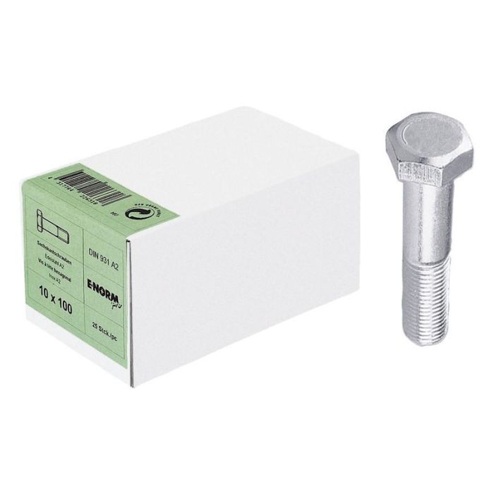 E-NORMpro - Surub metric M12x120/30, cap hexagonal, DIN931, Inox A2 [4317784226387]