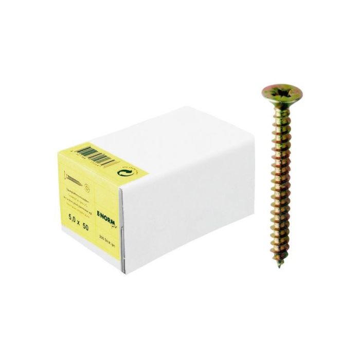 E-NORMpro - Surub pentru lemn SeKo, 2.5x16mm, cap plat PZ, ZG, total filetat [4317784237246]