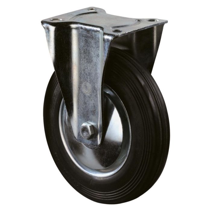 BS Rollen - Rola fixa 160mm l410.b55 placa, cauciuc negru, rl l410.b55.161 [L410.B55.161]