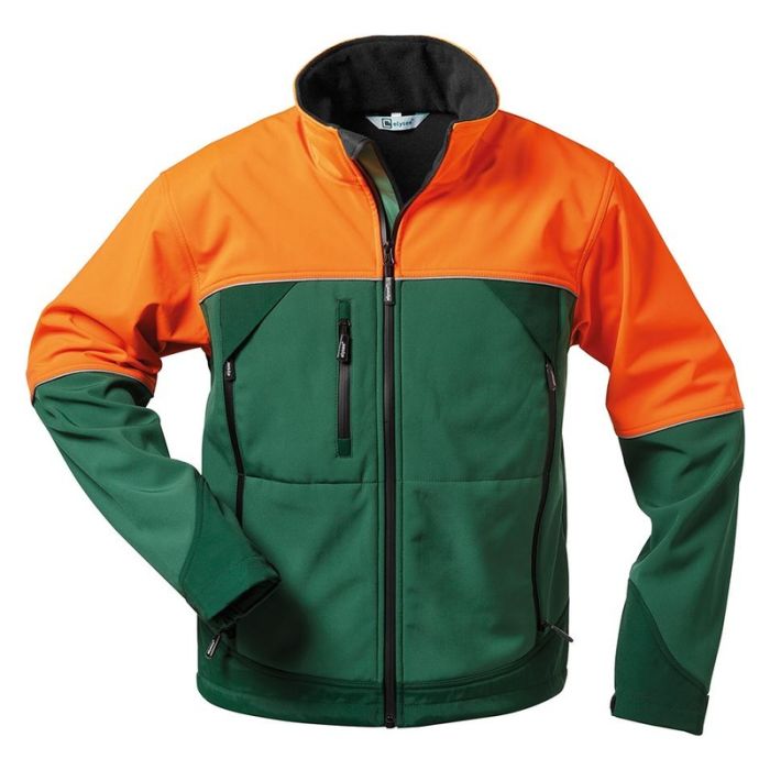 Elysee - Jacheta forestiera softshell, verde/portocaliu, mas. 2XL