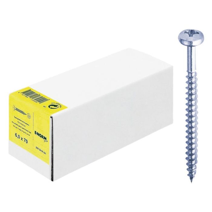 E-NORMpro - Surub pentru lemn, 3.5x20mm, cap bombat PZ, ZA [4317784228312]