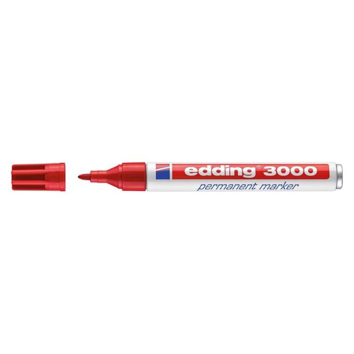 Edding - Marker permanent 3000 rosu [4-3000002]