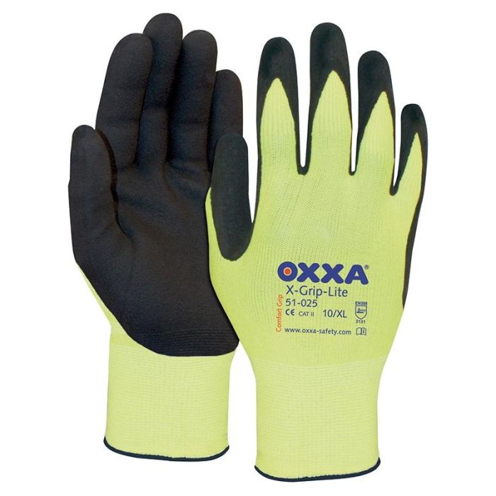 OXXA - Manusi de protectie X-Grip Lite, galben/negru mas. 10 [1.51.025.10]