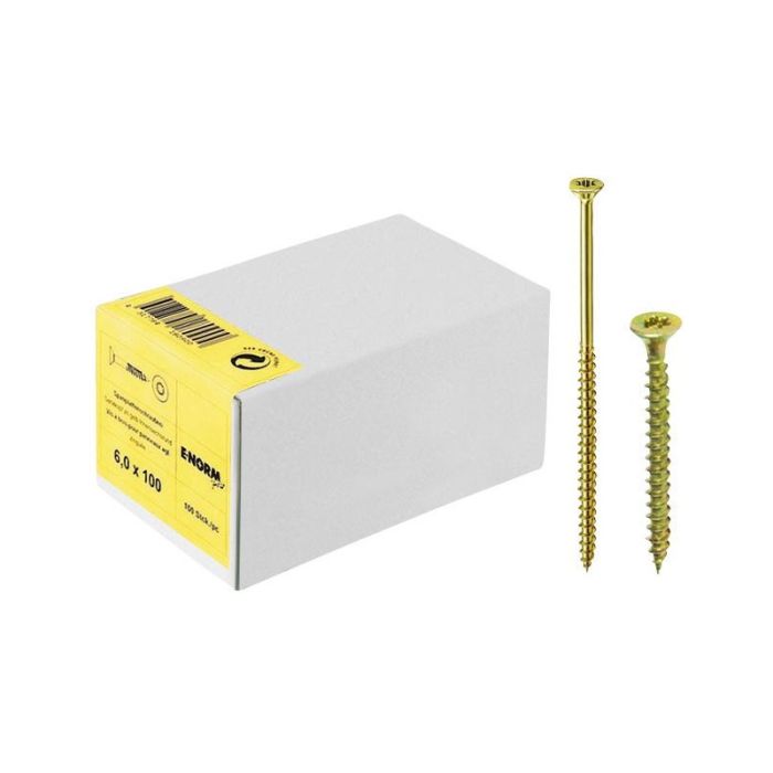 E-NORMpro - Surub pentru lemn SeKo, 4.5x25/18mm, cap plat TX25, ZG, partial filetat [4317784180610]